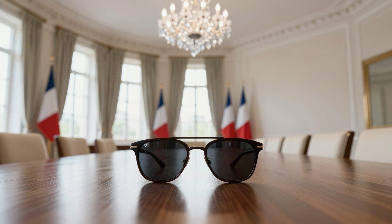 Macron vuelve a llevar gafas de sol en interiores, por motivos de salud