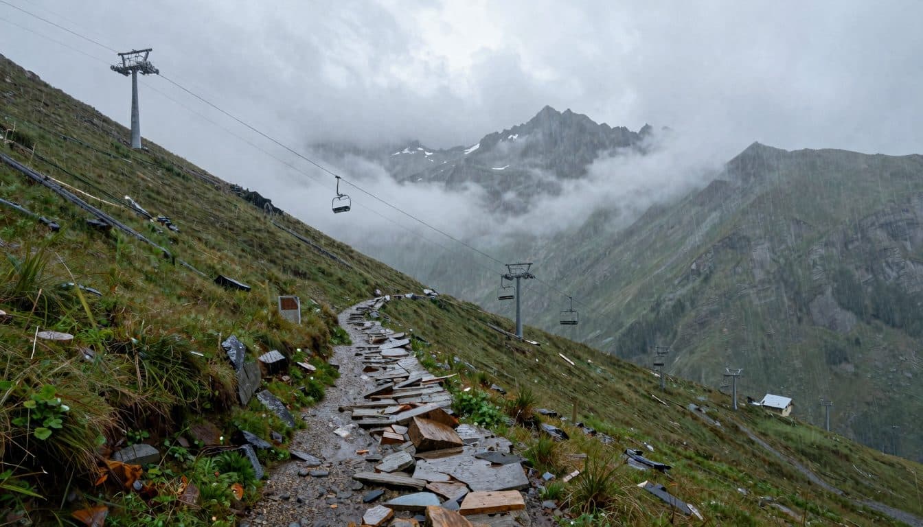 Senderista en sandalias sorprendido por una tormenta en la Naggleralm