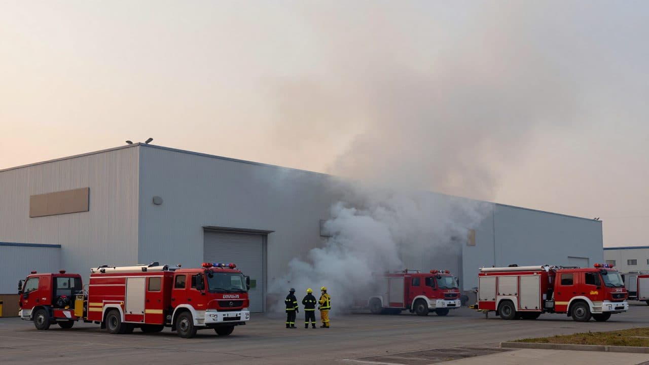 Gran incendio en una planta de reciclaje en Katsdorf: 16 cuerpos de bomberos trabajan desde la madrugada