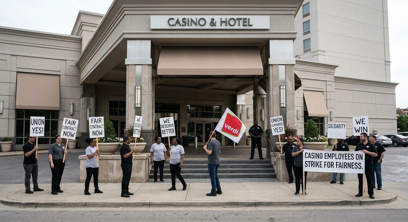 Verdi convoca huelga de advertencia en los tres casinos de Baden-Wurtemberg para el fin de semana