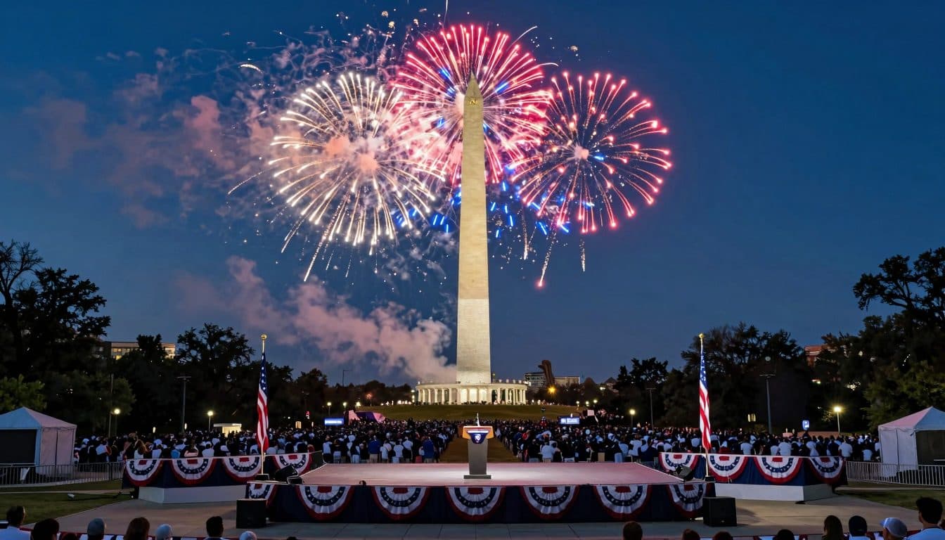 Trump celebra el 250º aniversario de Estados Unidos en el National Mall y advierte de una supuesta «amenaza comunista»