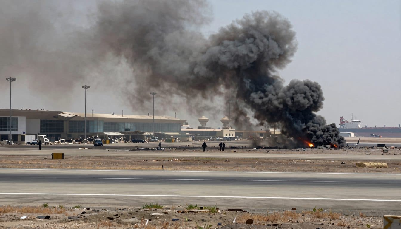 Graves ataques aéreos contra el aeropuerto de Saná intensifican el conflicto en Yemen
