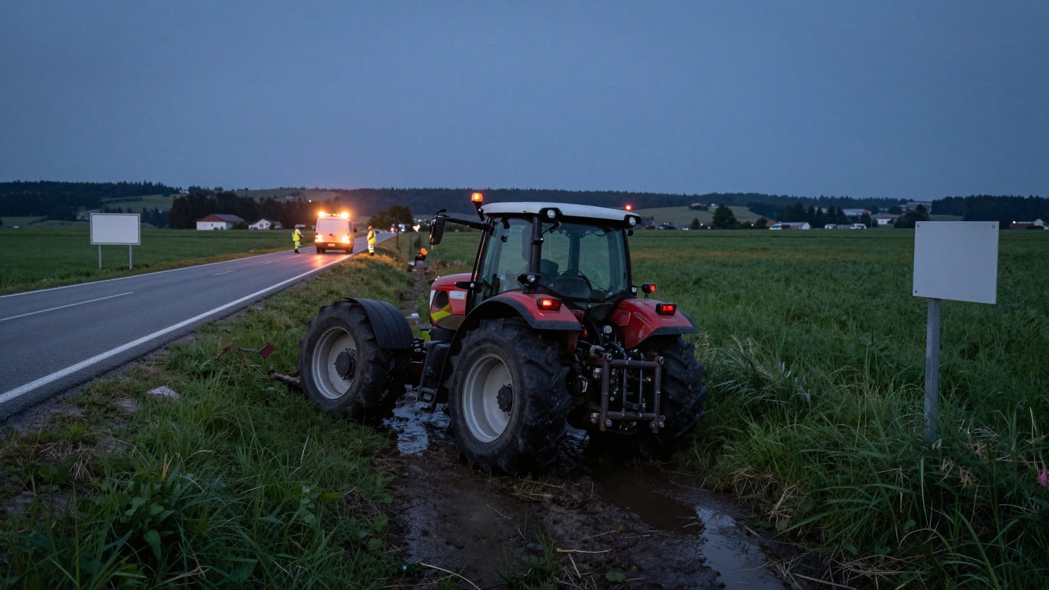 Accidente de tractor en St. Valentin: padre e hijo de tres años gravemente heridos