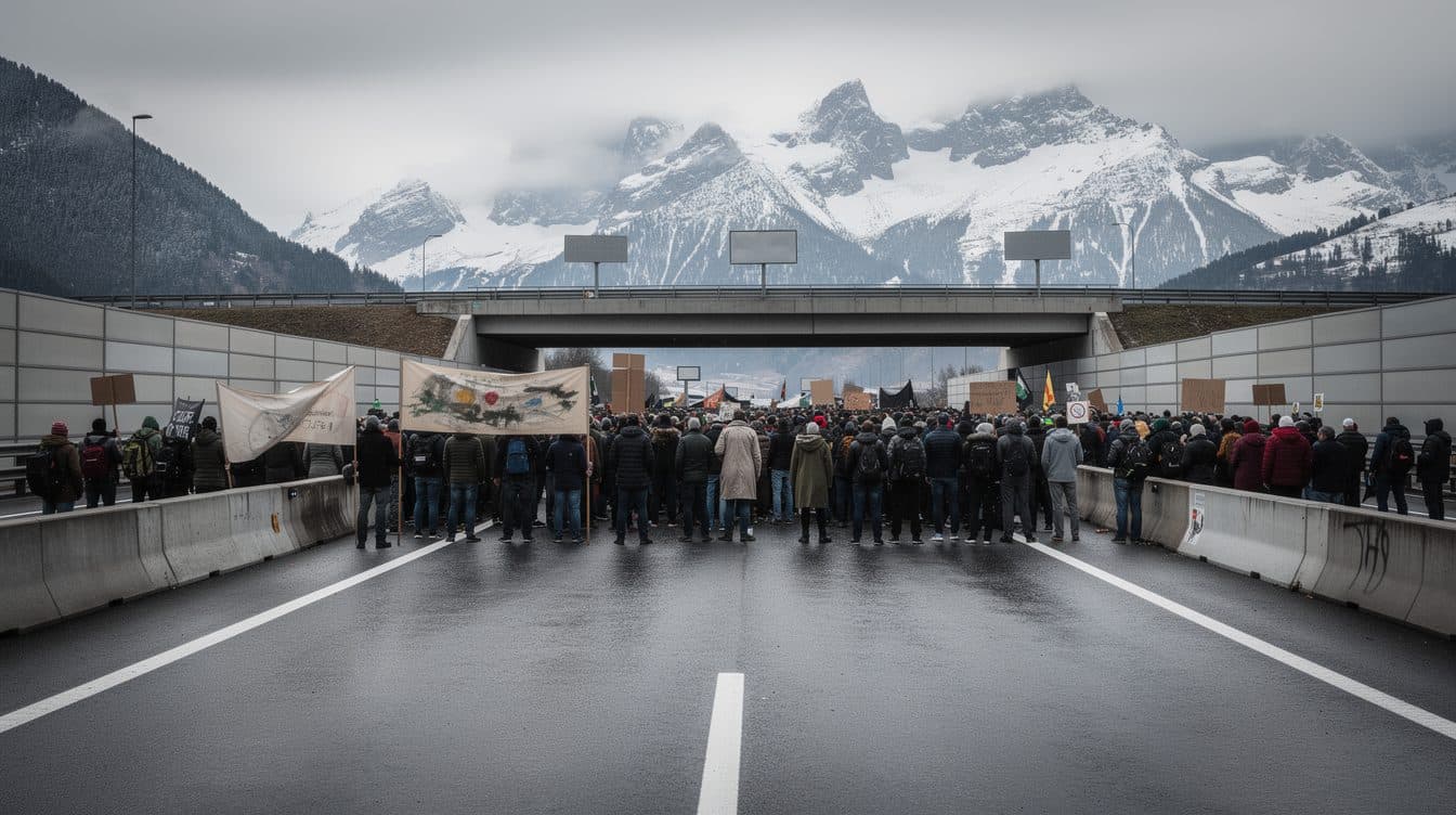 Protesta masiva bloquea la autopista del Brennero contra el tráfico de tránsito que asfixia a los Alpes