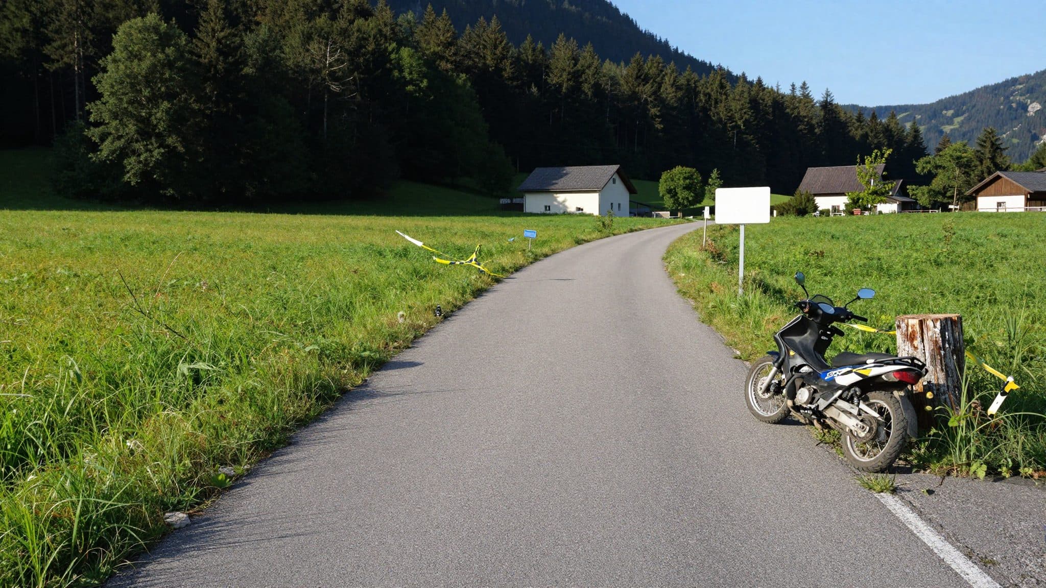 Un joven de diecisiete años huye de la policía en Flachgau y sufre un accidente con su ciclomotor