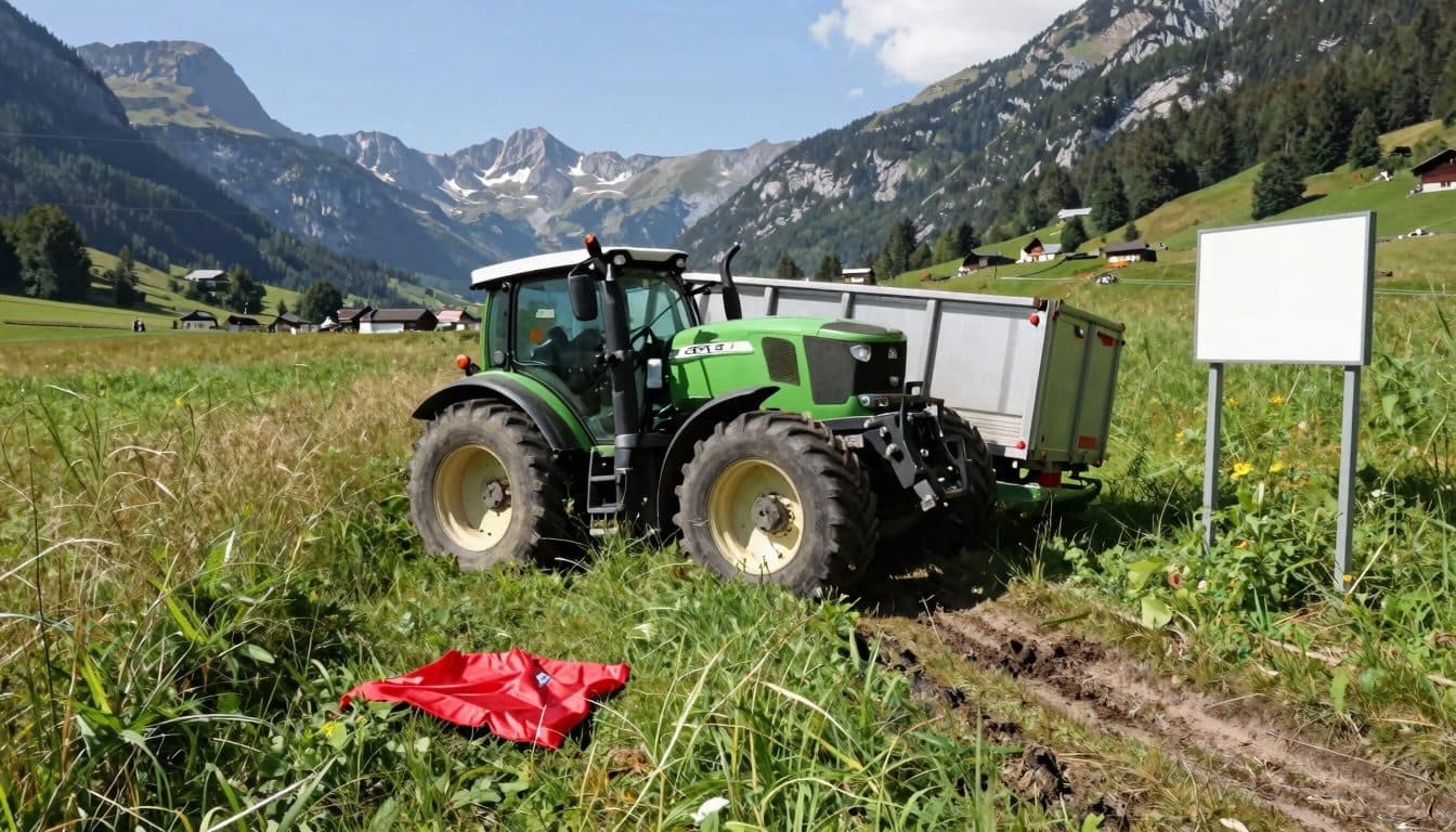Accidente de tractor en Vorarlberg: padre e hija mueren al volcar en una pradera