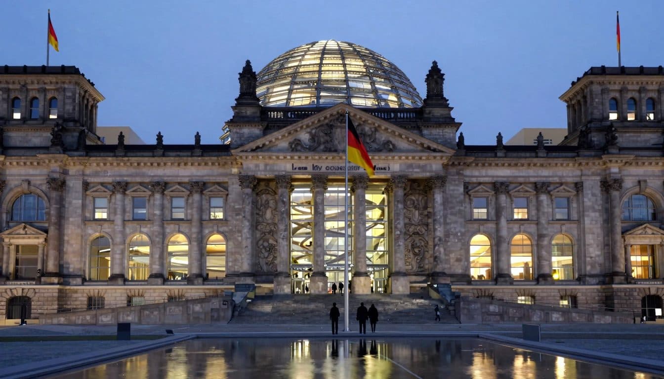 Jörg Pilawa visita a la presidenta del Bundestag Klöckner en el edificio del Reichstag