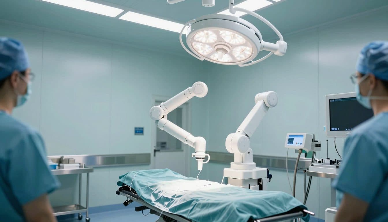 Robot quirúrgico Da Vinci en funcionamiento en el Landesklinikum Mistelbach-Gänserndorf