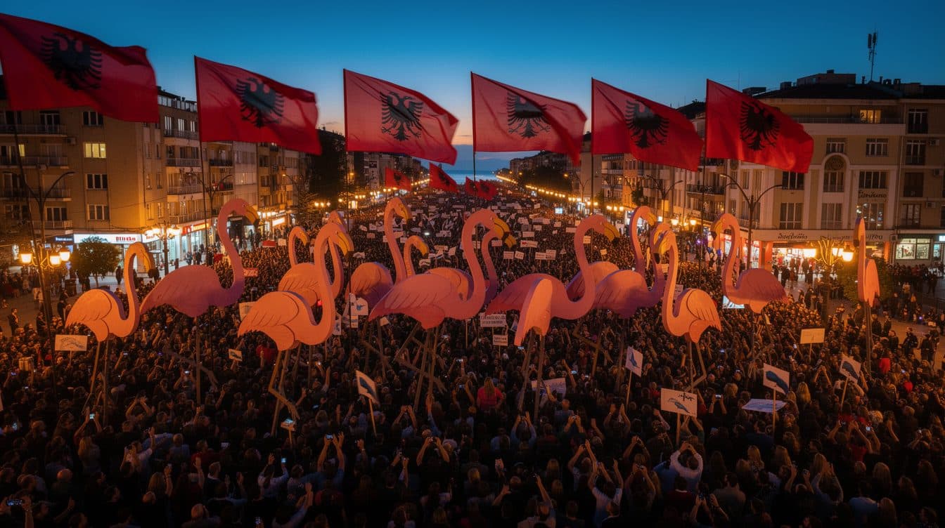 Miles de personas protestan en Albania contra el resort de lujo de Kushner en una isla protegida