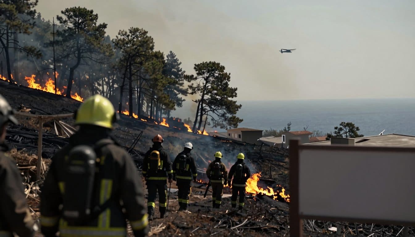 Incendio forestal en Atenas: Bomberos actúan en Porto Germeno
