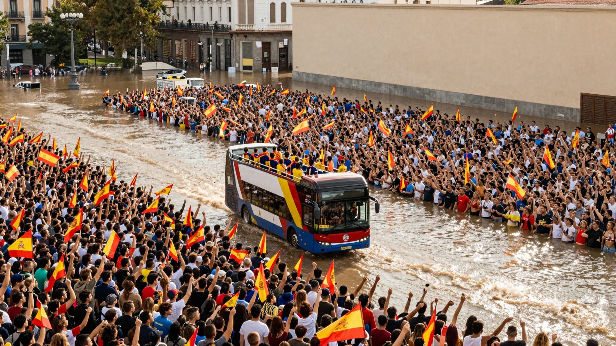 Un millón de aficionados celebra en Madrid a los campeones del mundo de España – El rey Felipe recibe al equipo en el Palacio Real