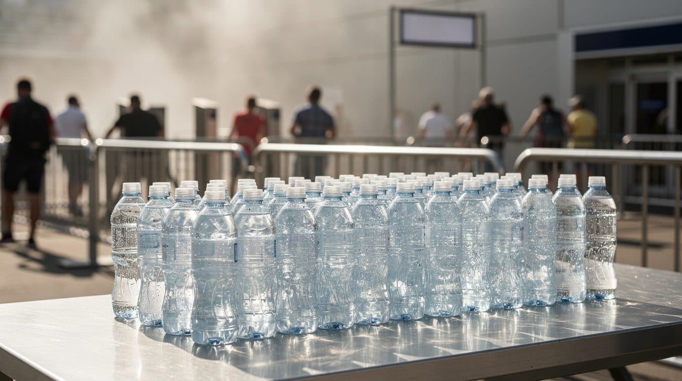 ENCABEZADO: La FIFA da marcha atrás: se permiten de nuevo las botellas de agua en los estadios del Mundial de Fútbol