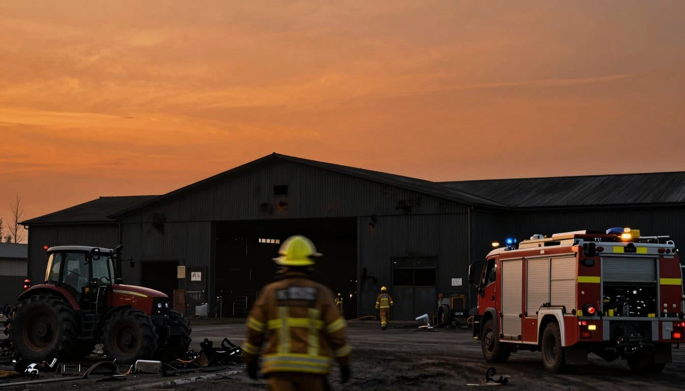 Gran incendio en Dornbirn: nave de maquinaria destruida, bombero herido