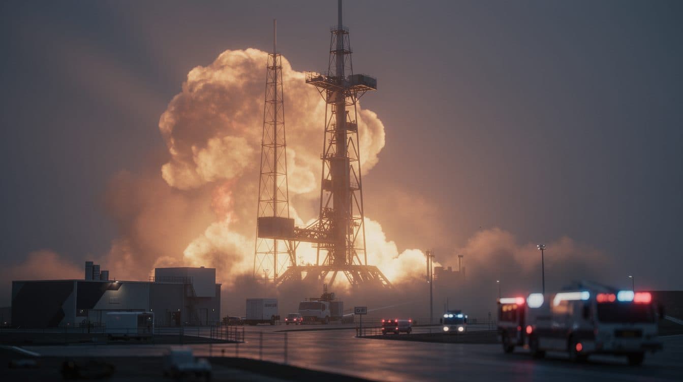 La poderosa nave New Glenn de Blue Origin explota durante una prueba de encendido en Cabo Cañaveral