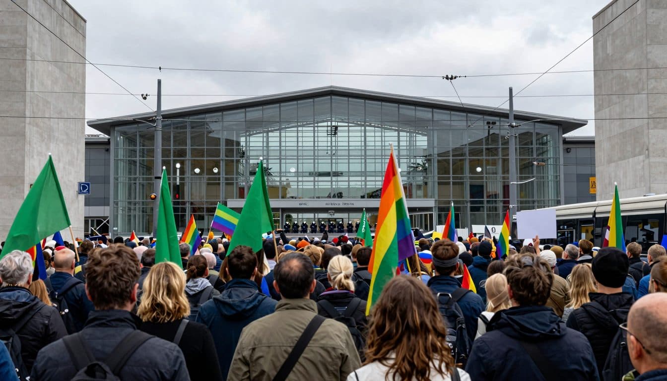 El congreso federal de la AfD en Erfurt comienza bajo fuertes protestas y medidas de seguridad