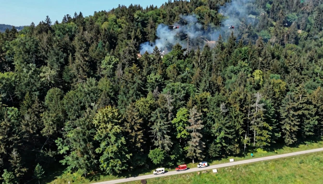 Pequeña aeronave se estrella en un bosque de Baja Austria, dos muertos y dos heridos graves