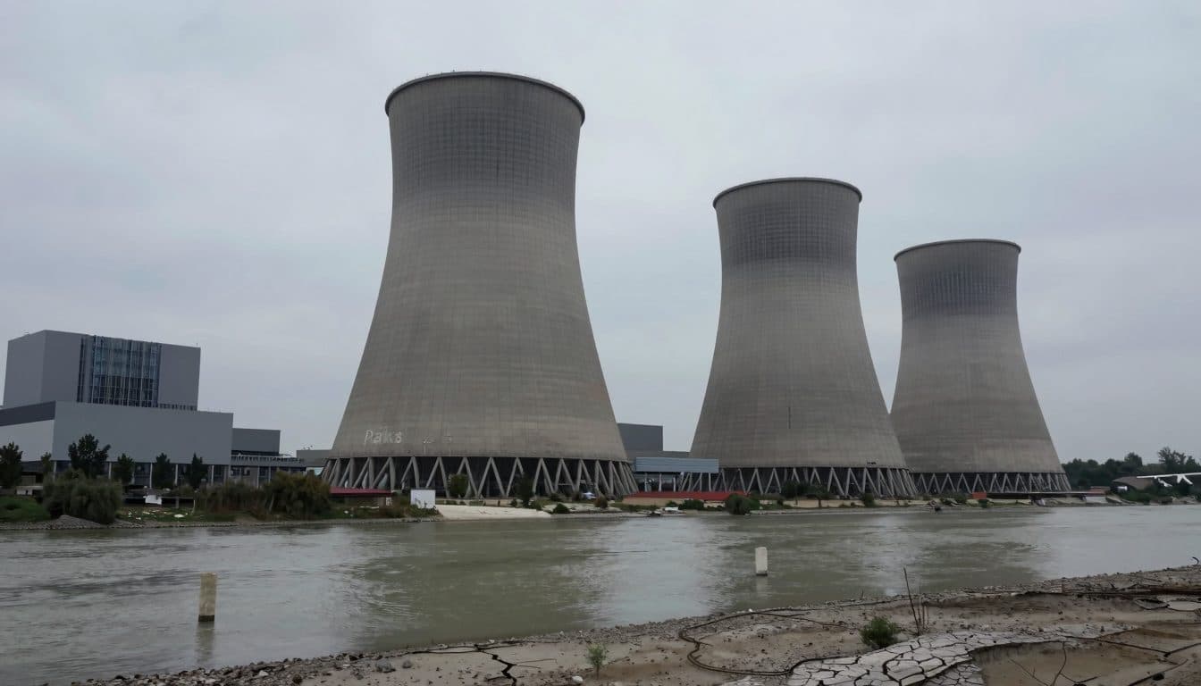 Ingenieros húngaros mantienen la central nuclear de Paks en operación pese a la bajada del nivel del Danubio