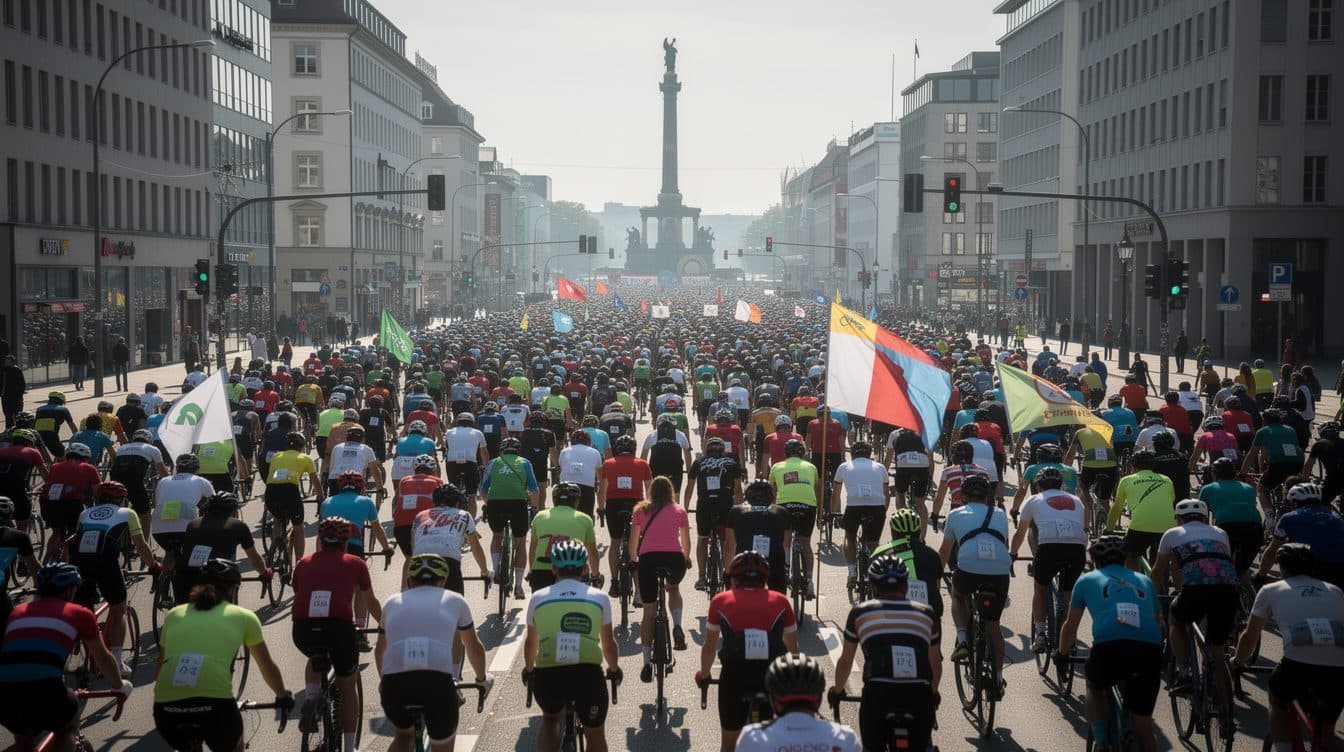 Decenas de miles de ciclistas participan en la marcha estrella de la ADFC en Berlín