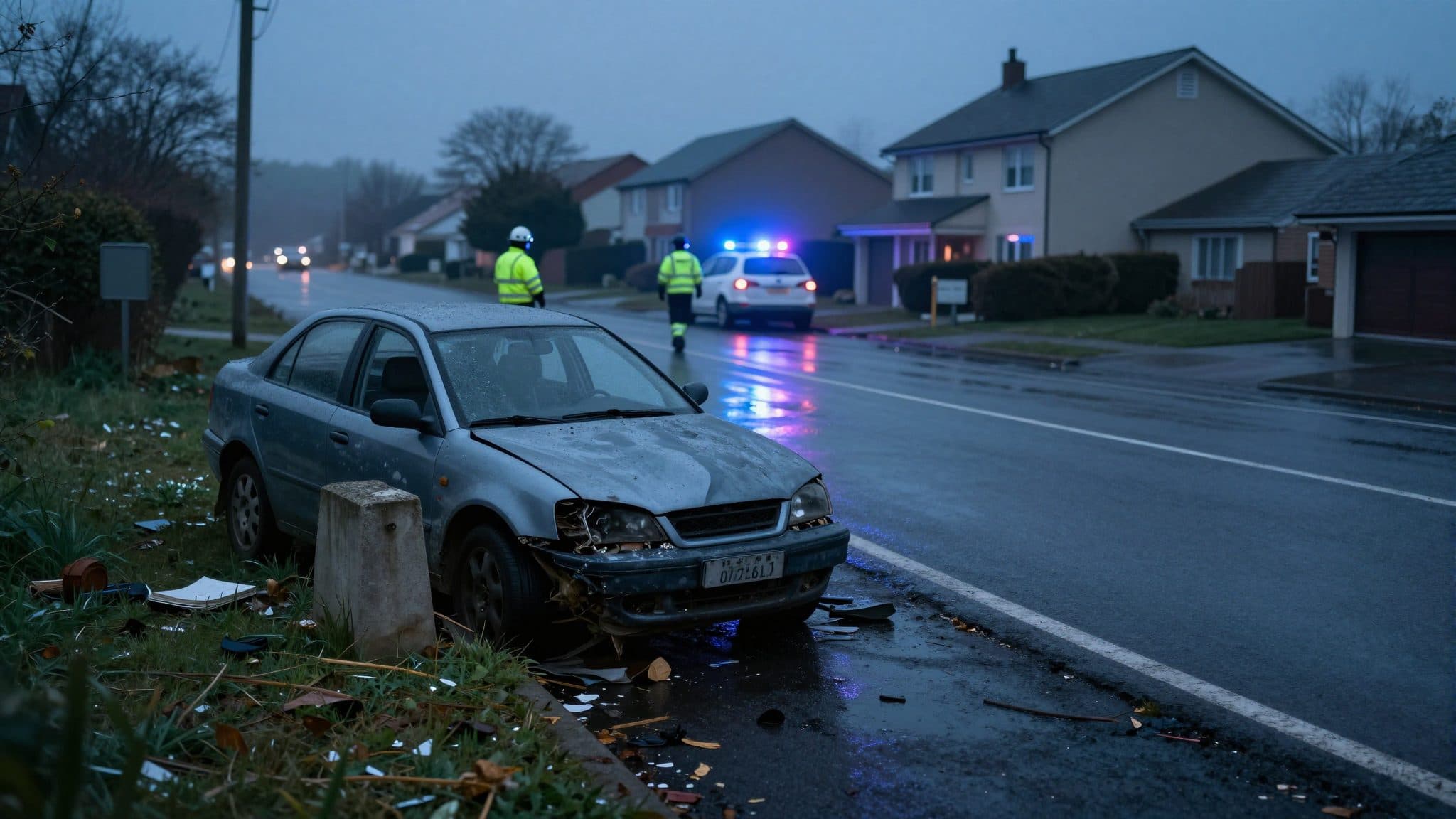 Novato al volante esquiva a un corzo en Baja Austria y se estampa contra la valla de una propiedad