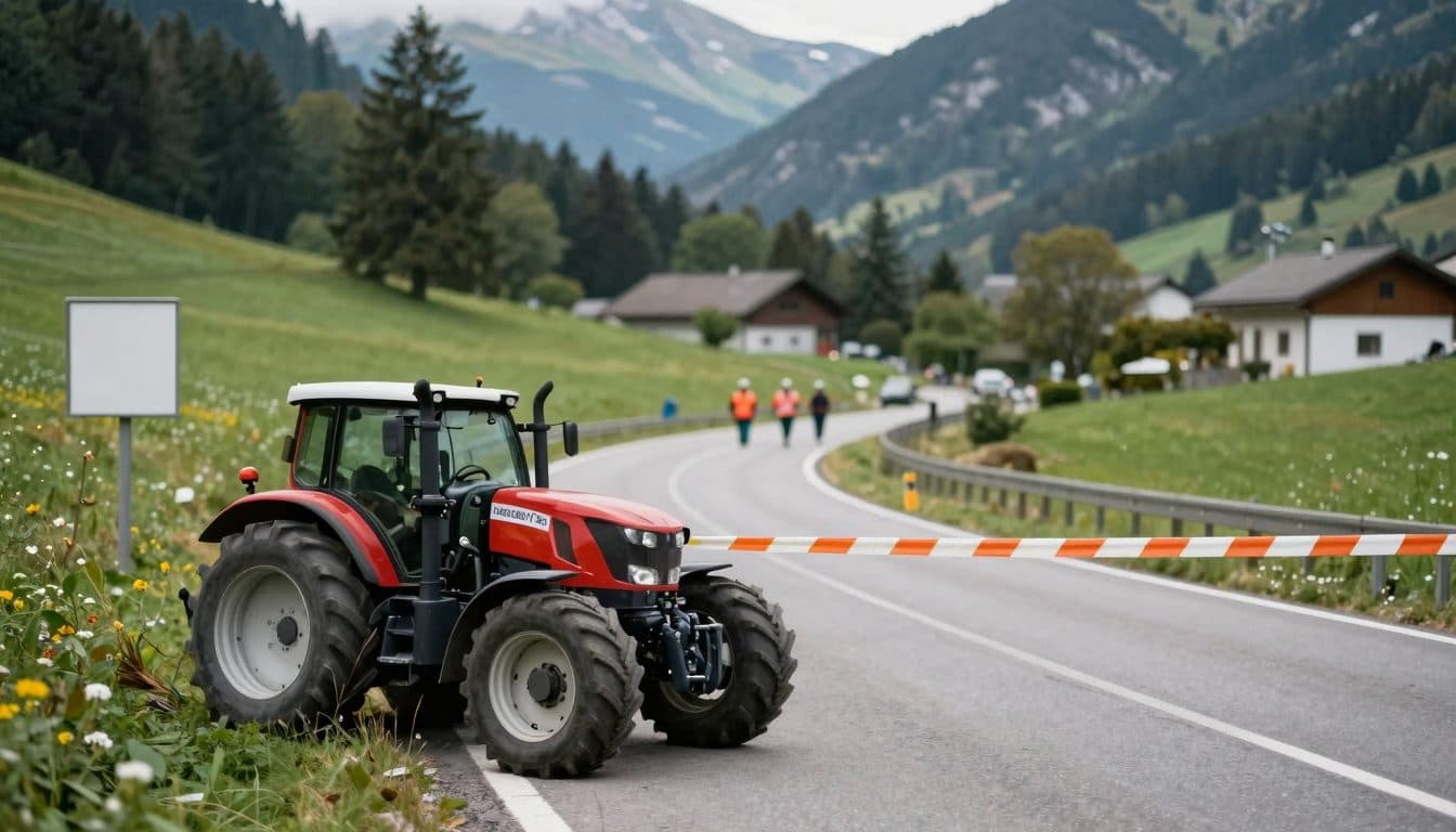 Dos hermanas sufren un accidente con un tractor en la carretera Metnitztal