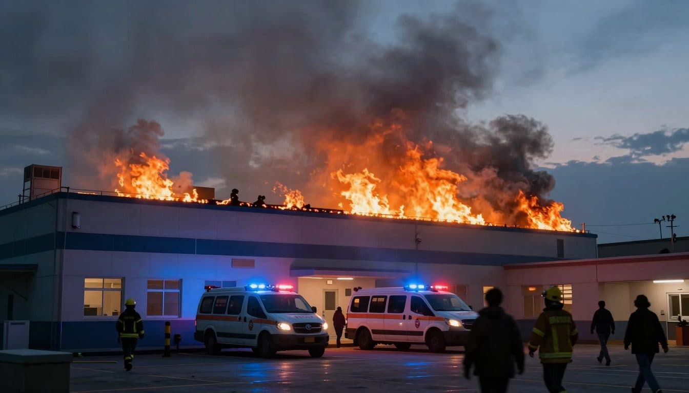Dos muertos y al menos 34 heridos en un incendio del tejado del hospital de Ludwigslust