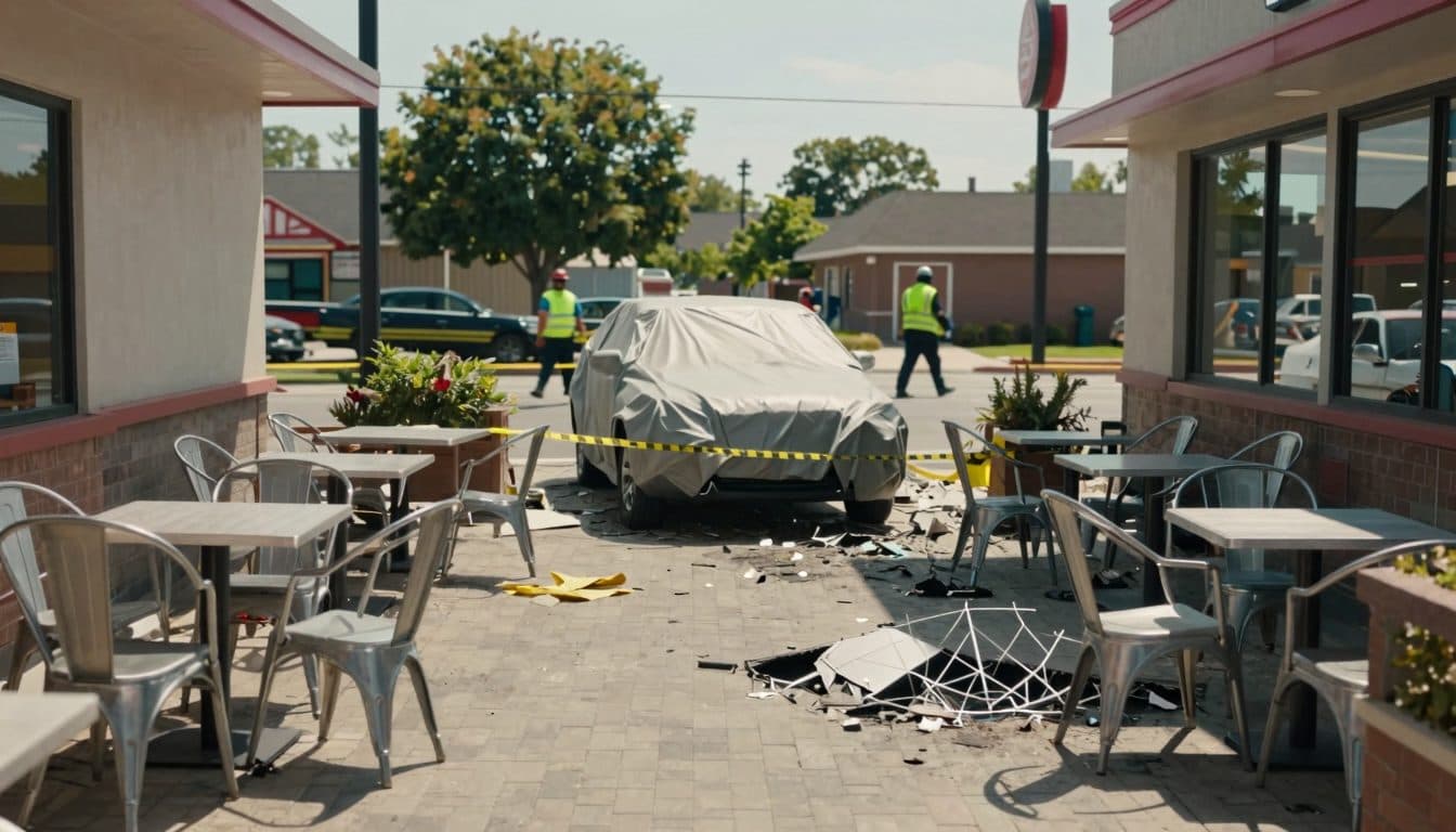 Un hombre de 69 años conduce su coche hasta la terraza de un McDonald's en Wiener Neudorf