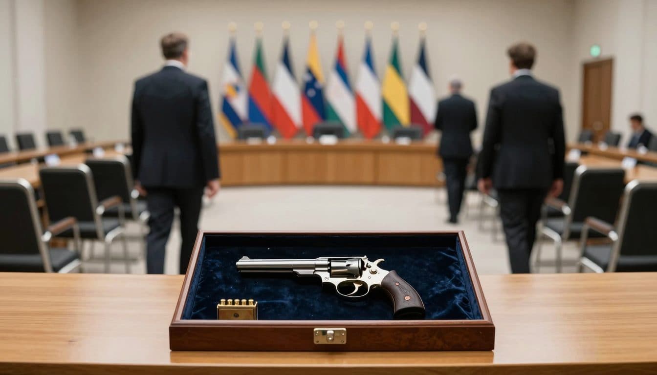 Revólver y munición como regalo de bienvenida: Erdoğan sorprende a los participantes de la cumbre de la OTAN con armas de fuego