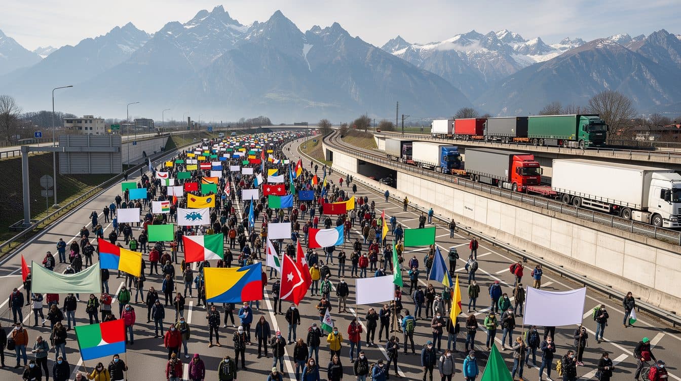 Protesta histórica bloquea la autopista del Brennero contra el tráfico de tránsito