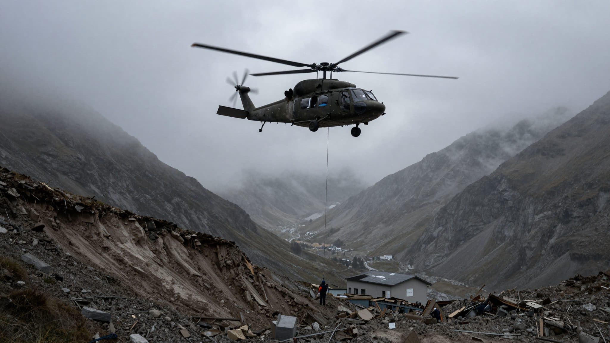 El Bundesheer inicia la evacuación en el Kaunertal con dos helicópteros