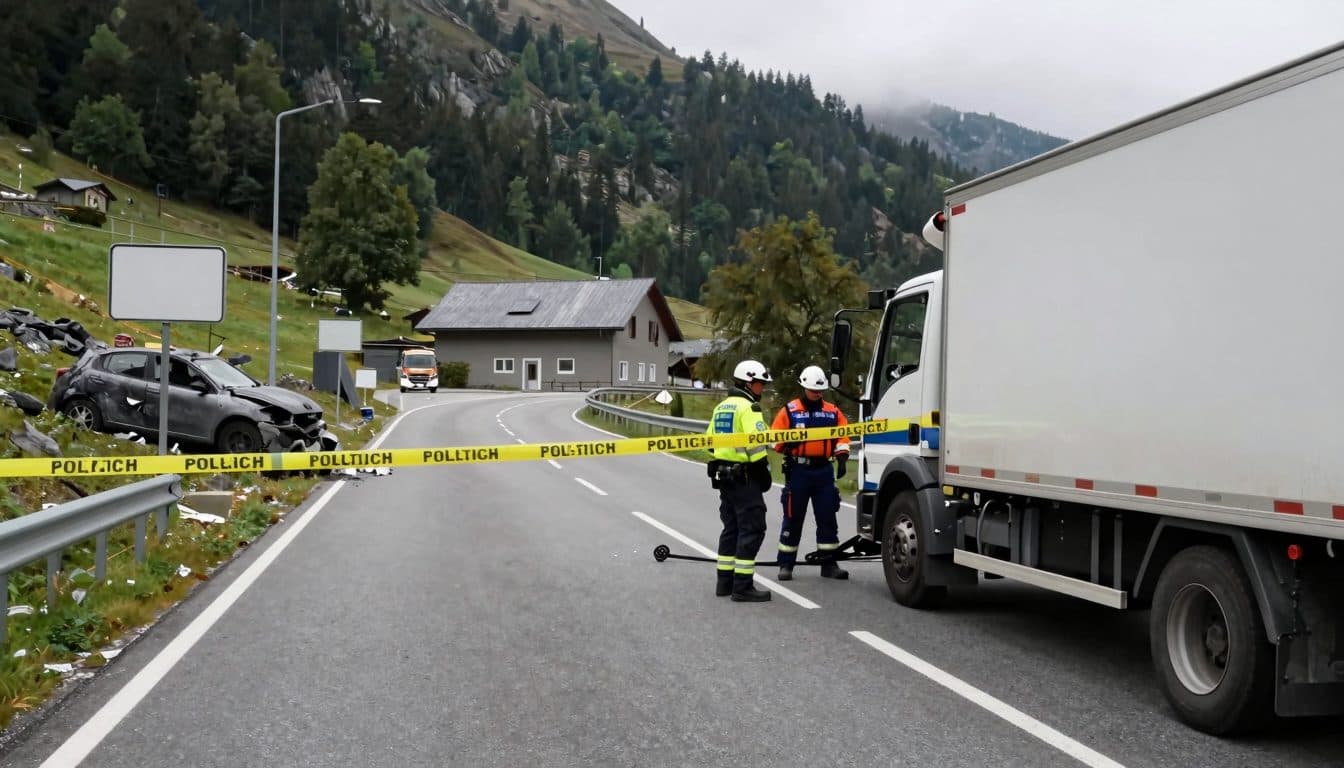 Accidente de tráfico mortal en la B20 en Gollrad: el conductor del turismo fallece tras volcar