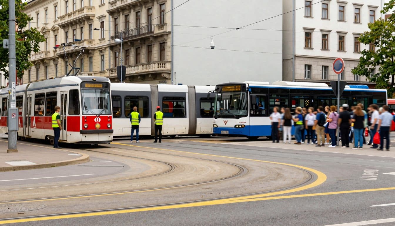 Autobús colisiona con tranvía en el Mariahilfer Gürtel: tres pasajeros heridos leves