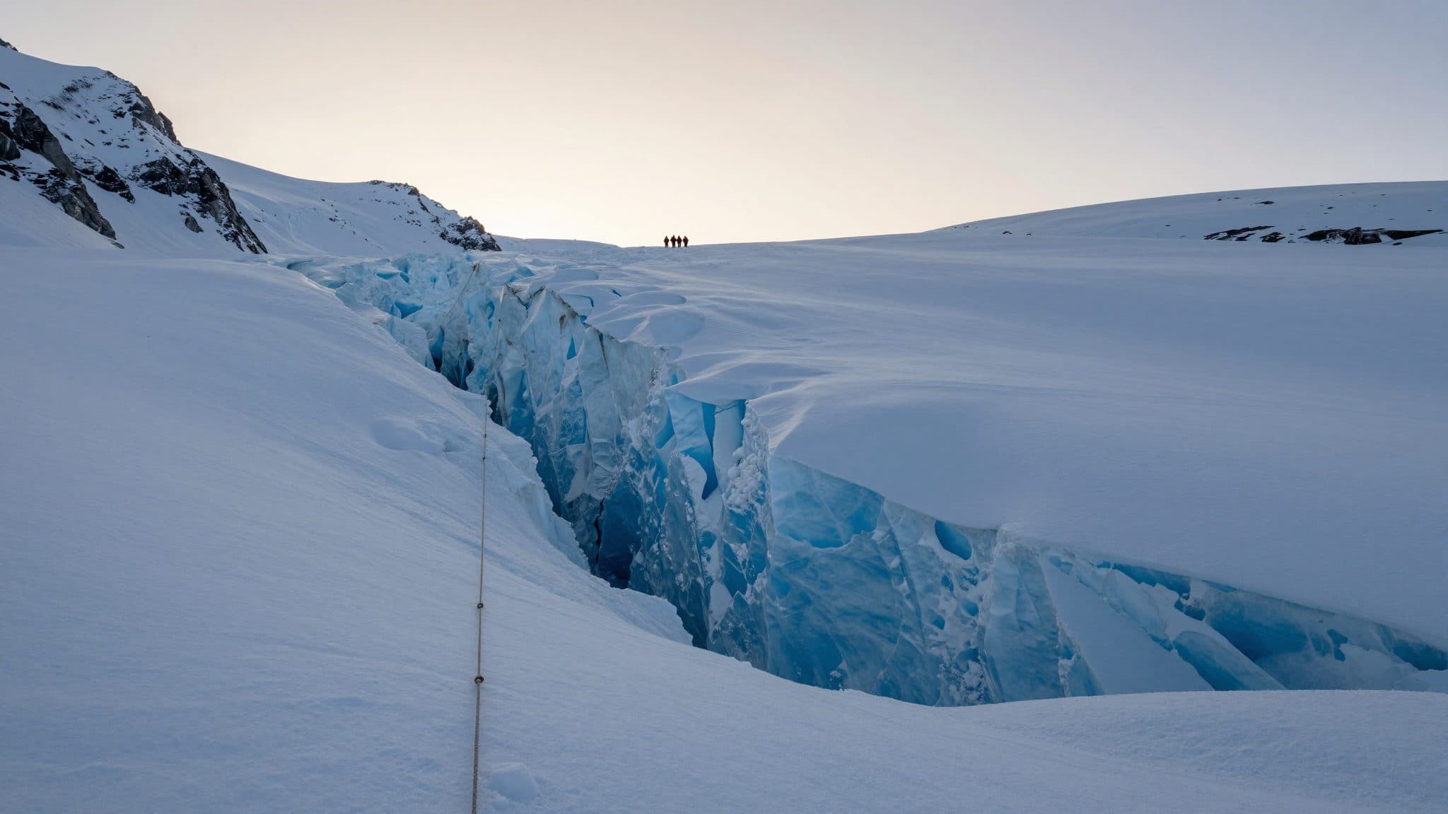 Dos alpinistas caen en una grieta glaciar en el Hoher Dachstein