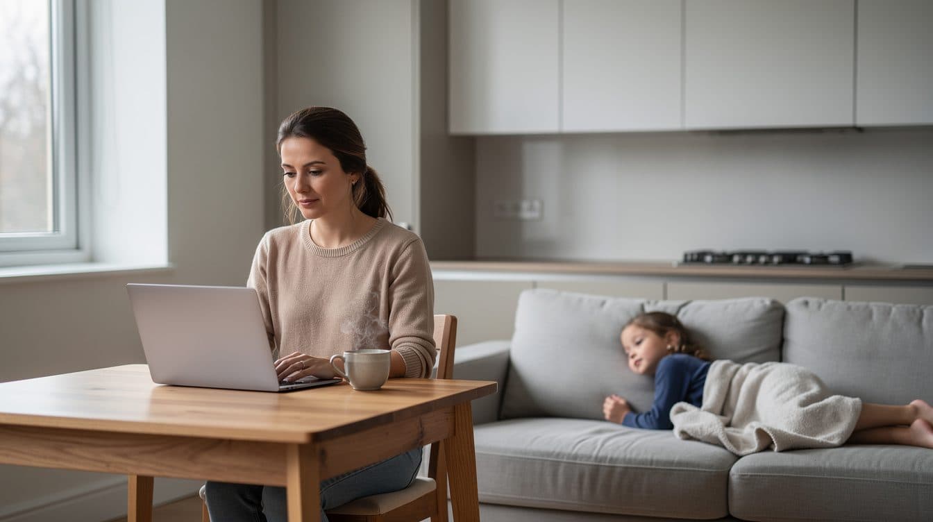 Mujeres siguen asumiendo la mayoría de los días por enfermedad de hijos en 2025, según la AOK