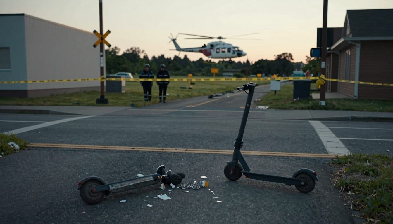 Accidente de patinete eléctrico en Weigelsdorf: menor de 13 años trasladado en helicóptero al hospital