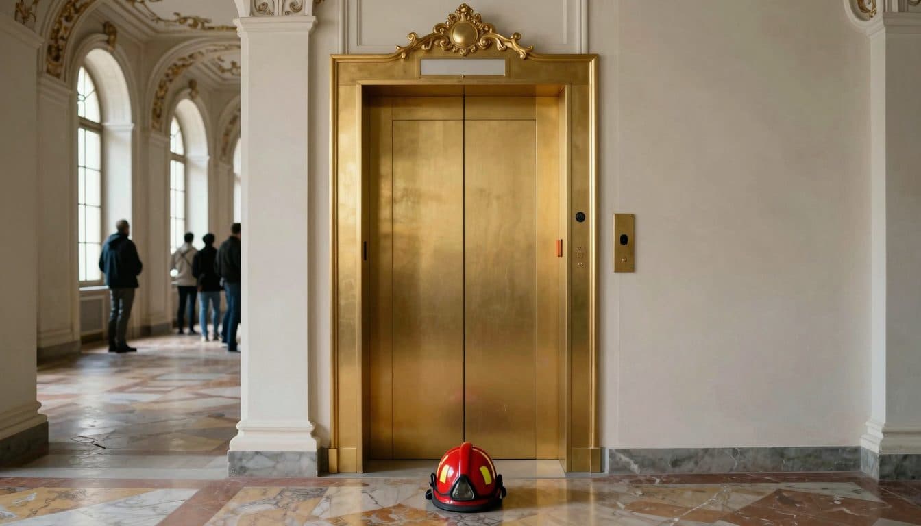 Los bomberos liberan a una novia atrapada en un ascensor averiado en el Palacio de Nymphenburg