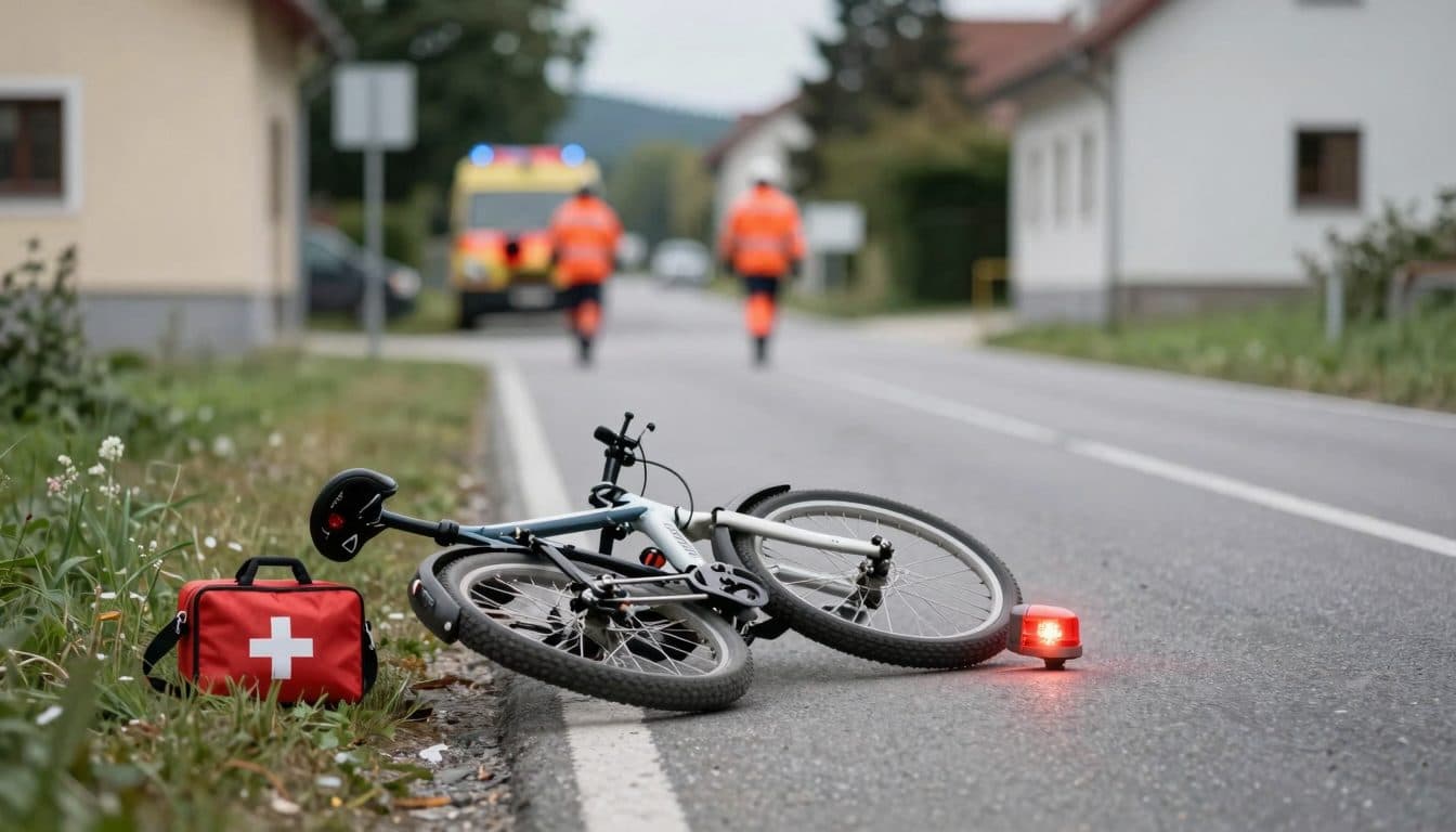 Ciclista alcoholizado cae durante una ruta en bicicleta en Kirchberg-Thening y es trasladado al hospital