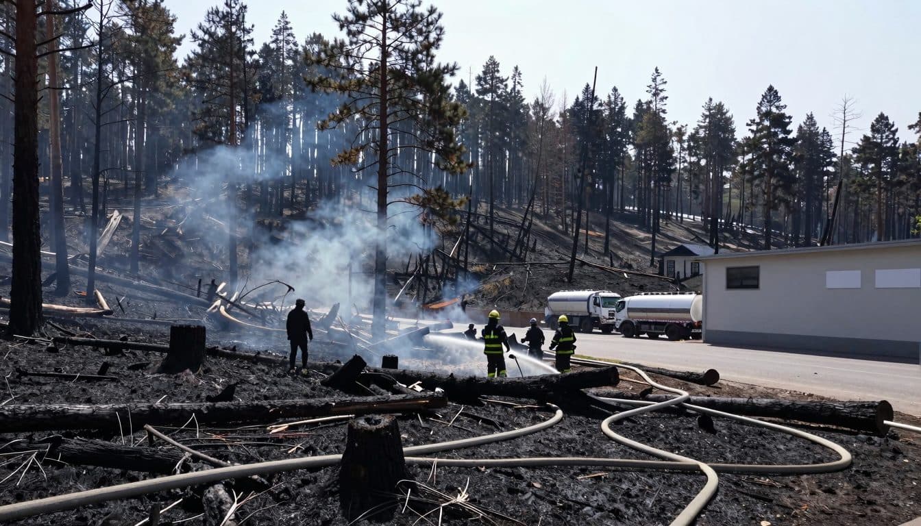 Incendio forestal cerca de Bad Schwalbach: 20.000 metros cuadrados de superficie destruidos, los trabajos de extinción posteriores continúan