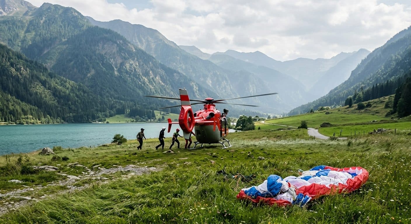 Un parapentista de 18 años se precipita desde unos 150 metros en Greifenburg