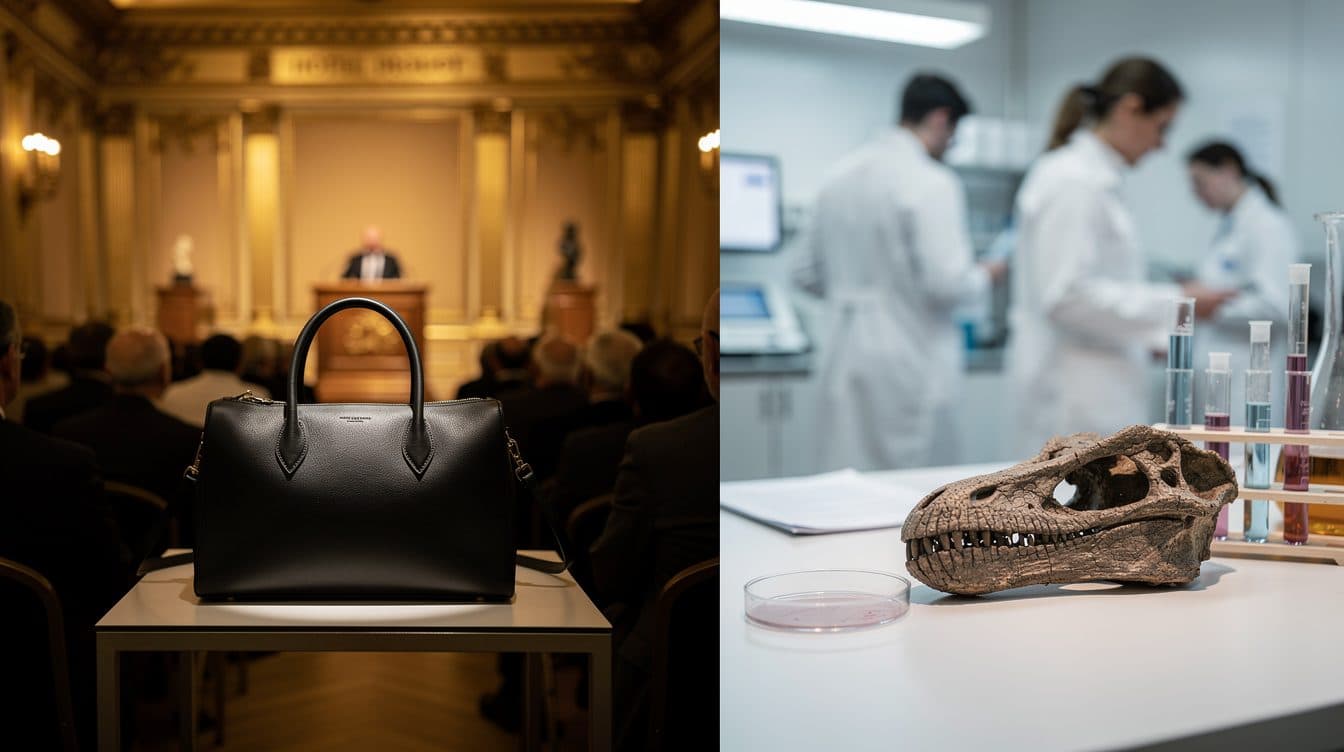 En París se subastará un bolso hecho con piel de T-Rex reconstruida en laboratorio