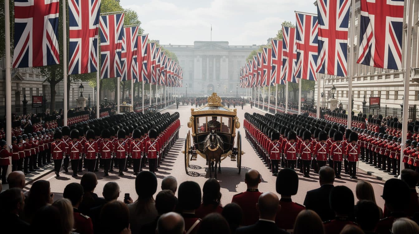Princesa Kate en el Trooping the Colour con un vestido azul claro de Catherine Walker y guiño a Diana