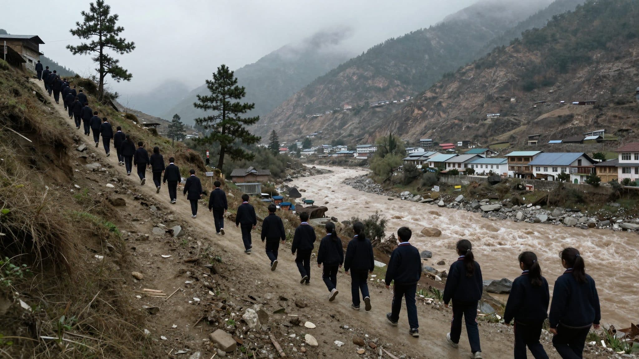 Director escolar en Nepal salva a 900 alumnos de una crecida repentina