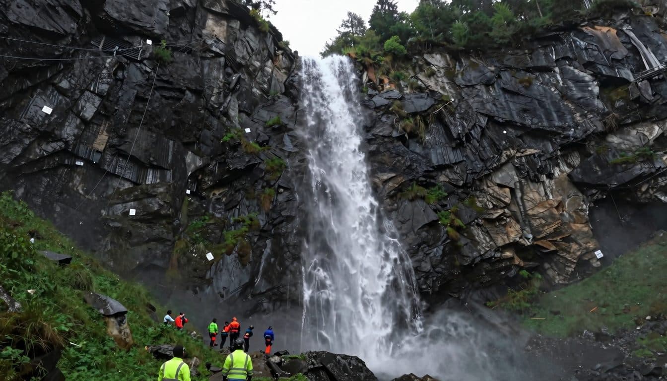 Aspirante de policía cae en la cascada Stuiben durante formación alpina en Tirol y muere