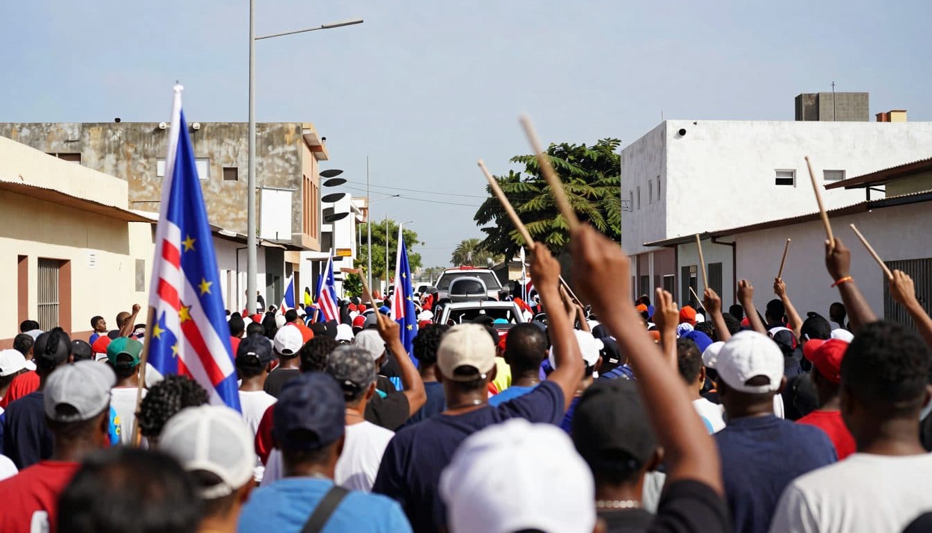 Cabo Verde celebrado por decenas de miles de aficionados en casa tras la eliminación del Mundial
