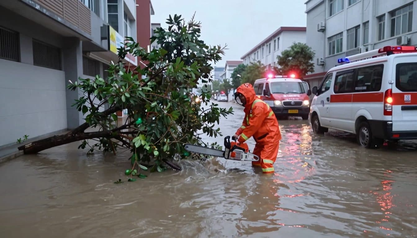 El tifón "Bavi" golpea el este de China – la tormenta se debilita, pero persisten lluvias torrenciales