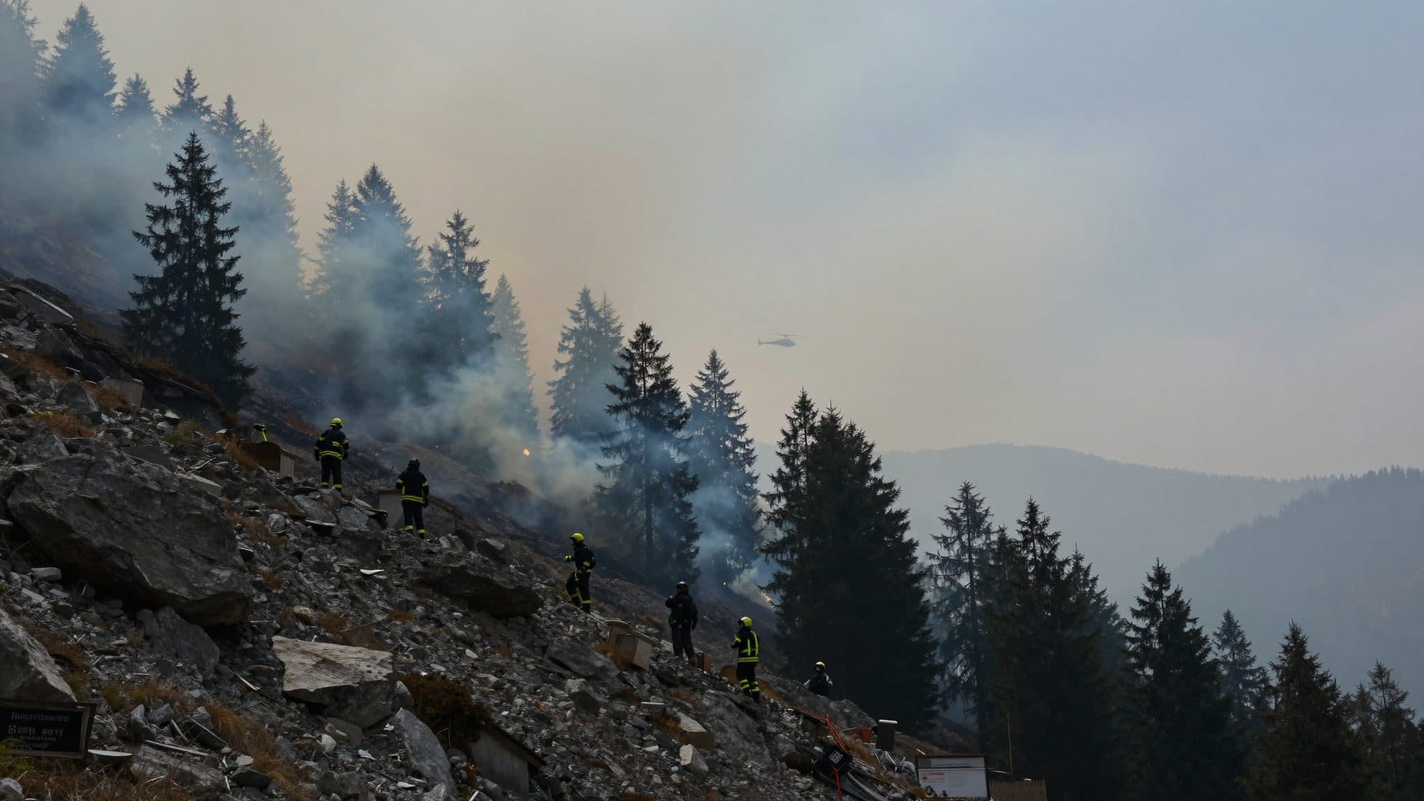Un rayo provoca un incendio forestal en el Rogerkogel, en Tirol
