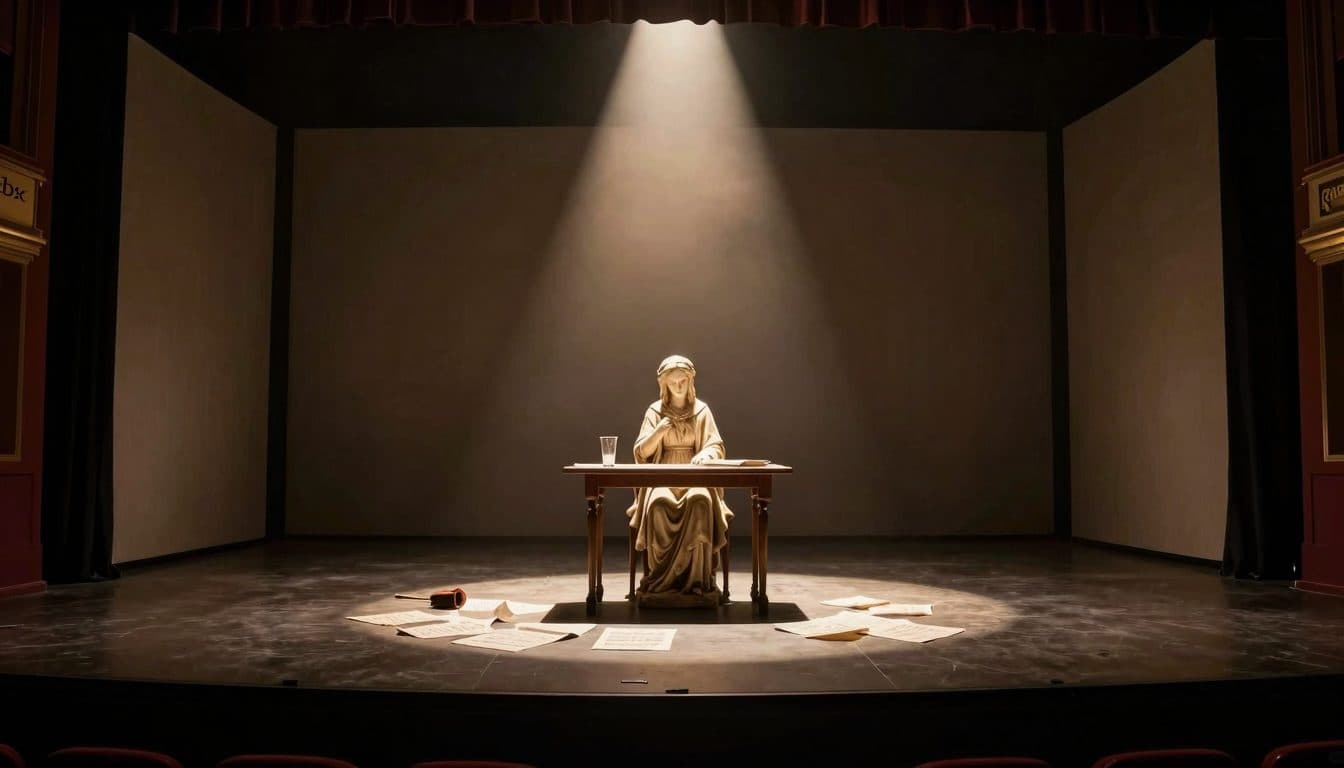 Joseph Lorenz interpreta al santo borracho en el escenario de Reichenau