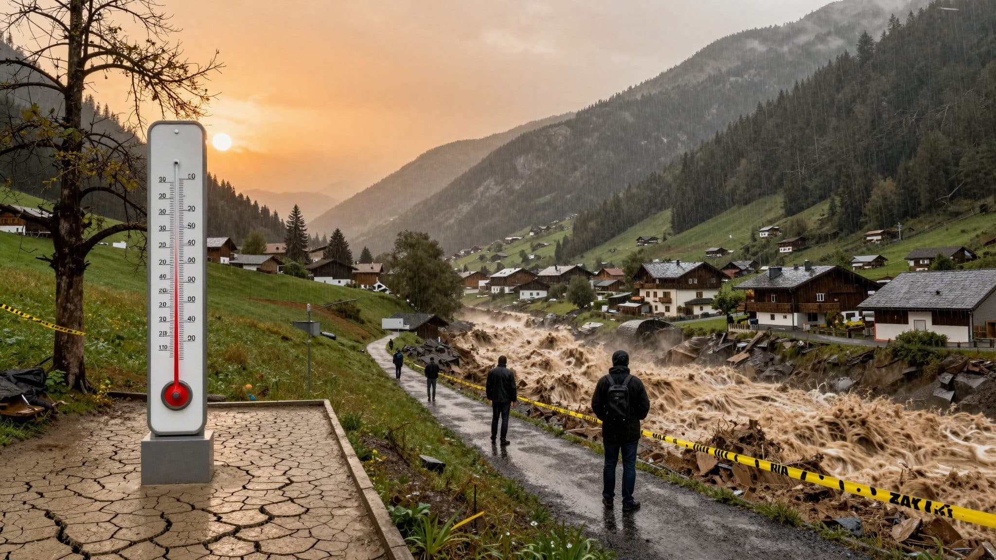 Calor, corrimientos de tierra y tormentas: Austria vive un clima extremo con temperaturas récord