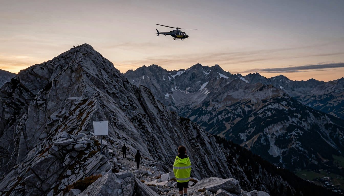 Diezañera colapsa durante una excursión de montaña en Gosau – Helicóptero policial en acción