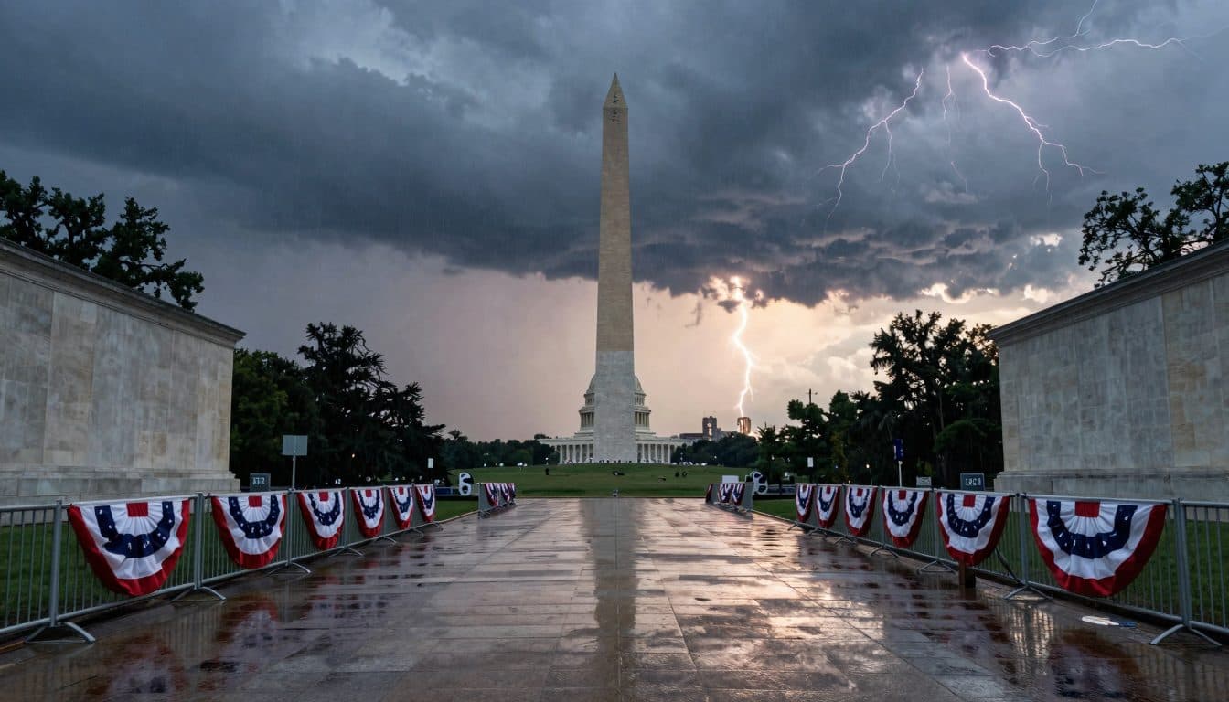 EE. UU. celebra el 250.º aniversario de su independencia: calor y tormenta interrumpen las celebraciones en Washington