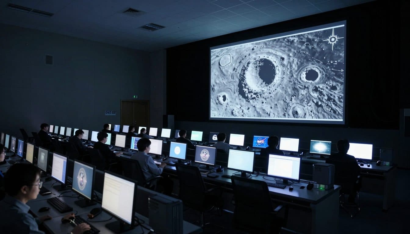 La NASA publica una nueva imagen lunar que muestra un cráter doble tras el impacto de un cohete de SpaceX